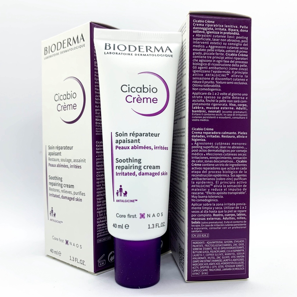 Kem Dưỡng Bioderma Phục Hồi Và Làm Dịu Da Bị Tổn Thương Cicabio Creme 40ml