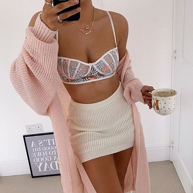 Set đồ lót thêu hoa phong cách Âu Mỹ siêu gợi cảm sexy (có sẵn) | BigBuy360 - bigbuy360.vn