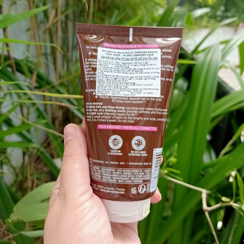 Mẫu mới Mặt nạ ngủ cho tóc 125ml hãng yves rocher