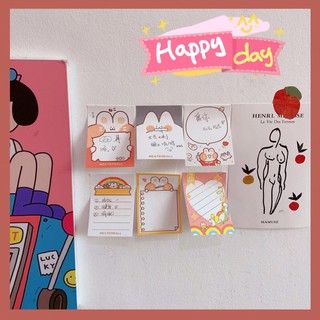 Giấy note ghi chú memo pad hình gấu Butter bear đáng yêu có keo dán 50 tờ