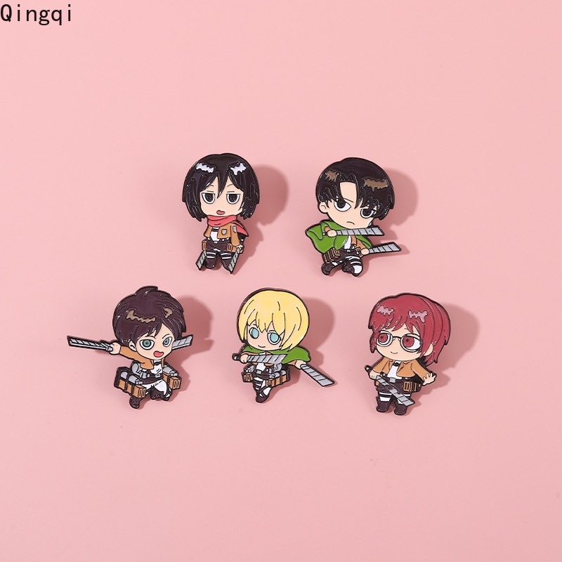 Ghim cài áo Miss Zoe hình nhân vật hoạt hình Attack on Titan dễ thương cho nam nữ