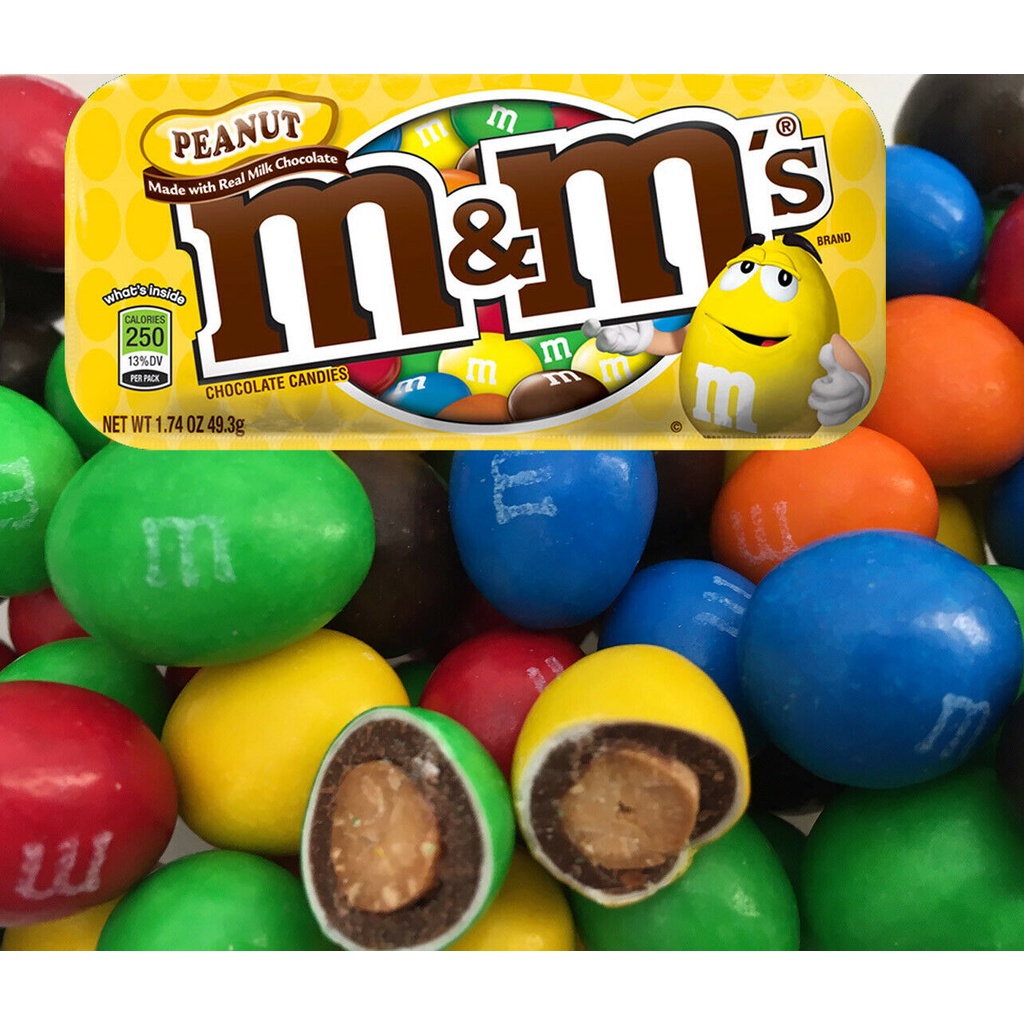 Kẹo Sôcôla Đậu Phộng m&amp;m's Peanut Chocolate Candies (Gói 37g)