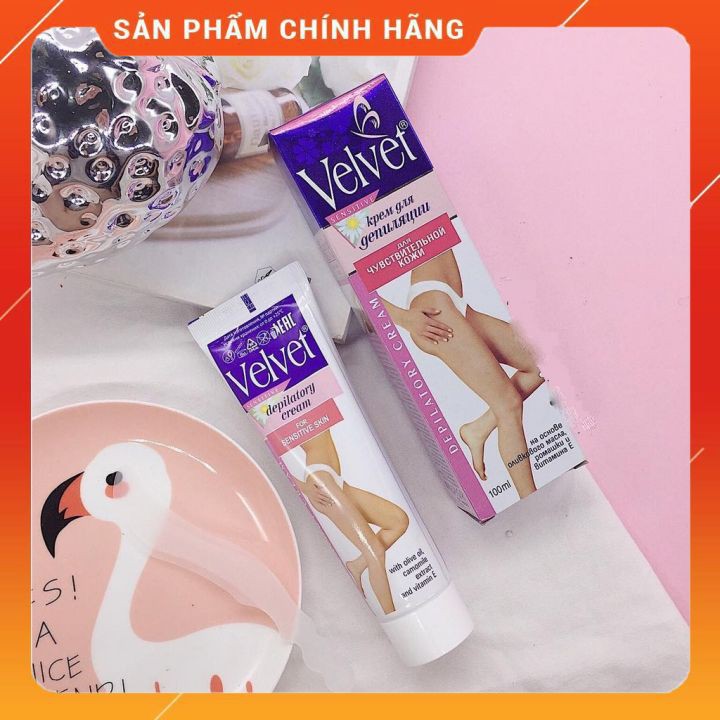 Kem tẩy lông Velvet Sensitive 100ml hàng chính hãng Nga dùng được tất cả các vùng da | BigBuy360 - bigbuy360.vn