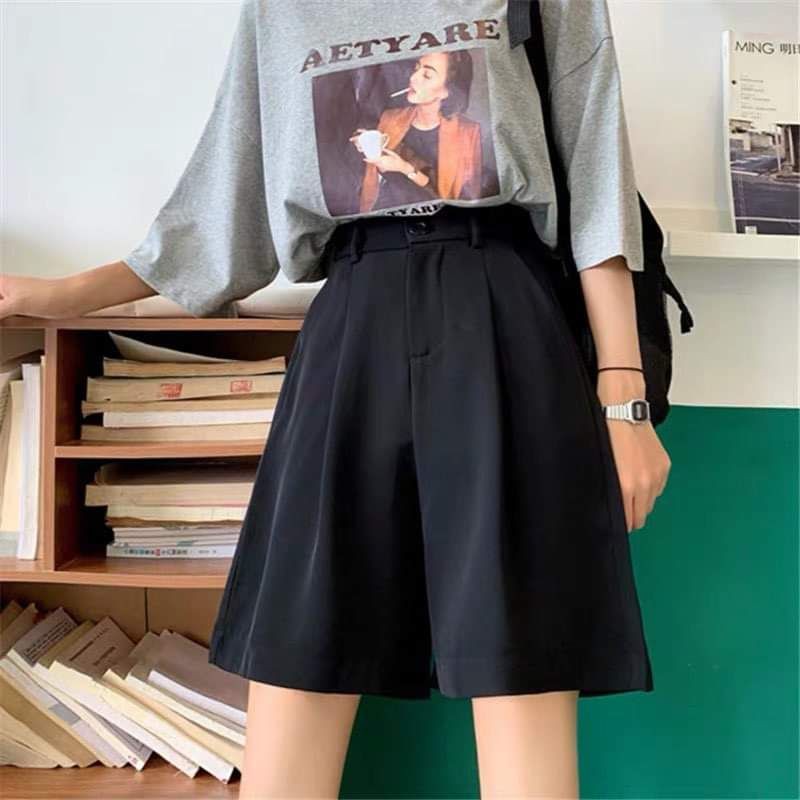 QUẦN SHORT LỬNG ỐNG RỘNG CẠP CAO, Quần lửng ống rộng nữ lưng cao [Quần ulzzang nữ ống rộng] | BigBuy360 - bigbuy360.vn