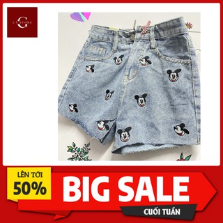 Quần short jeans lưng cao hàng quảng châu size s