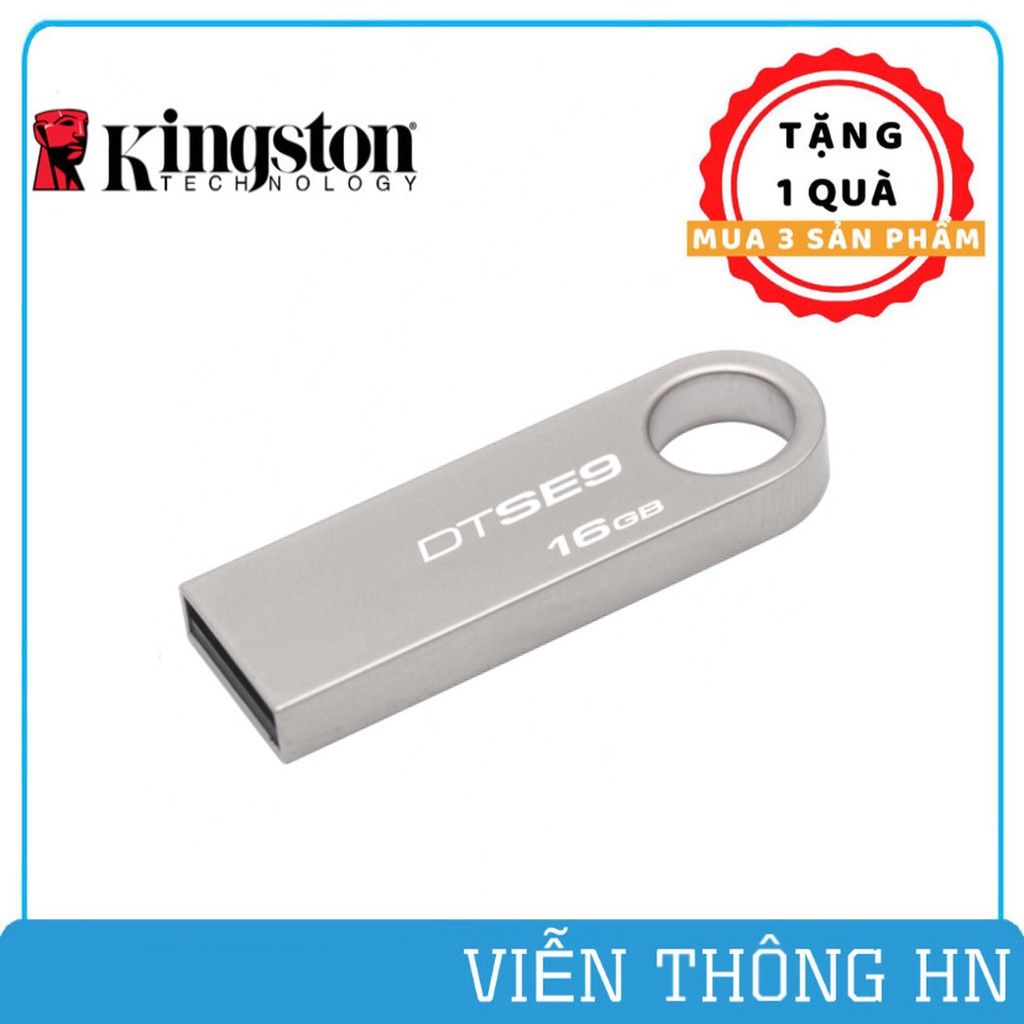 USB 2.0 Kingston DataTraveler SE9 16GB - CÓ NTFS - DUNG LƯỢNG THỰC | BigBuy360 - bigbuy360.vn
