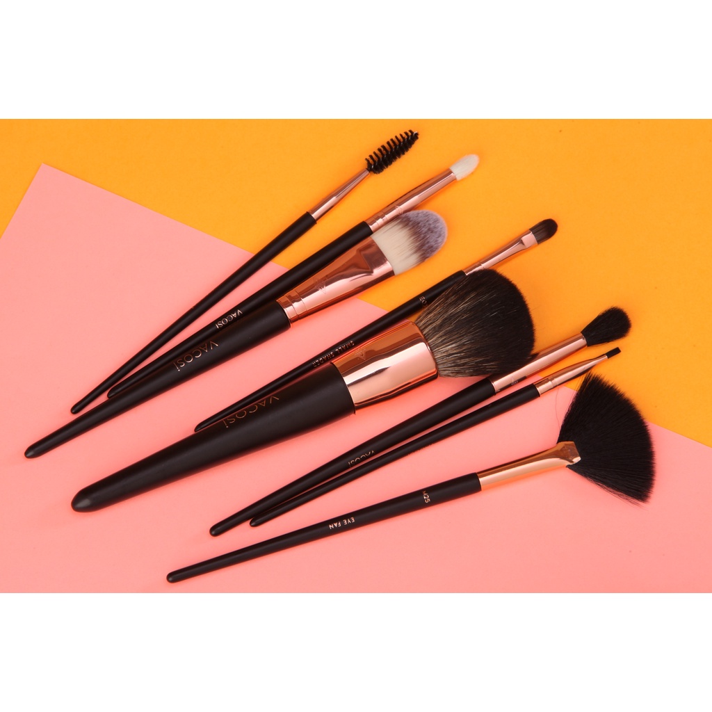 Cọ Môi VACOSI Round Lip Brush - Nắp Đậy, Túi 1 cây - L01 vỏ vàng / L02 Vỏ Trắng