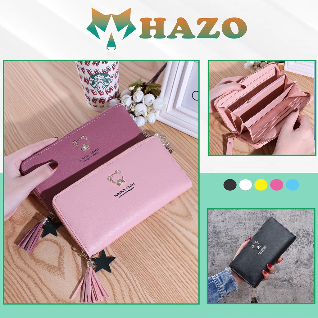 Ví Dài Nữ Khóa Kéo Forever Young Hình Gấu 344 Dễ Thương Siêu Hot - Hazo