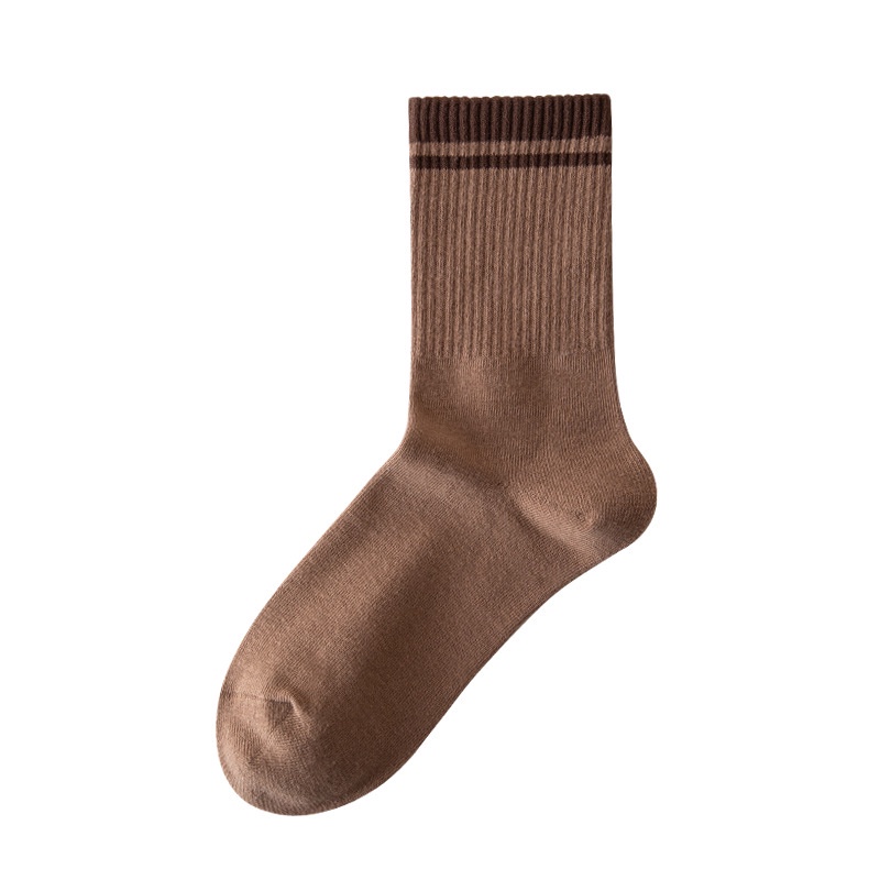 Vớ cổ cao viền thun từ cotton co giãn phong cách Hàn Quốc dành cho nam và nữ JP5