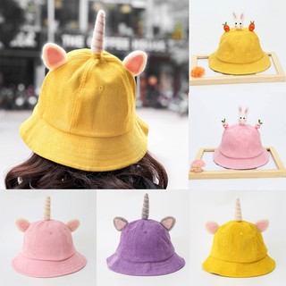 Mũ Nón Maruko 3D Rộng Vành Nhiều Kiểu Sừng Nhọn Unicorn Bucket Hat Cute Cho Nữ - Cocobee Shop