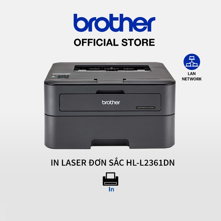 [Mã ELBAU10 giảm đến 500K] Máy in laser đơn sắc Brother HL-L2361DN