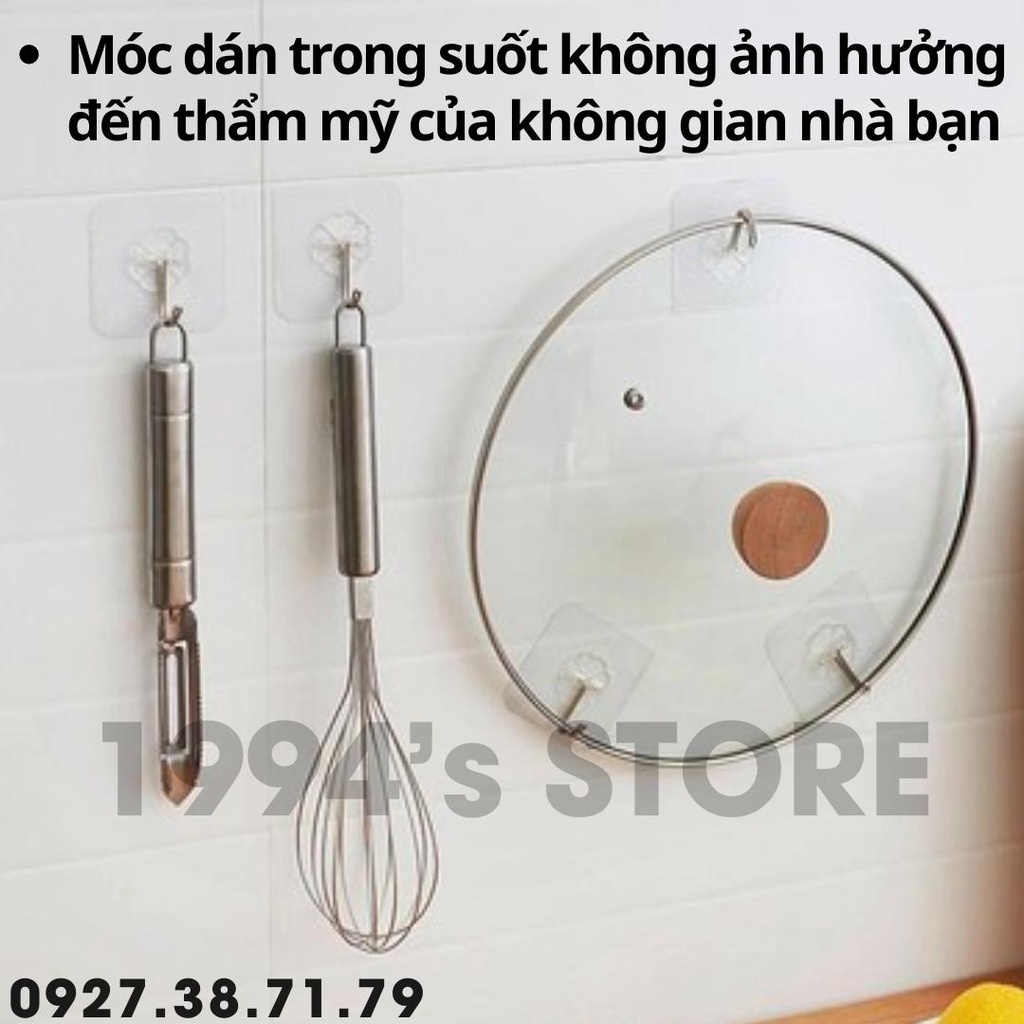 [SẴN] COMBO 50 cái Móc Dán Tường Siêu Dính Trong Suốt Chịu Lực Tốt Treo Tường Chắc Chắn - Móc Treo Đồ Đa Năng