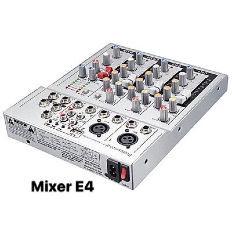 Bộ chỉnh âm thanh Mixer E4 88 hiệu ứng vang kết nối với AT100 , K320