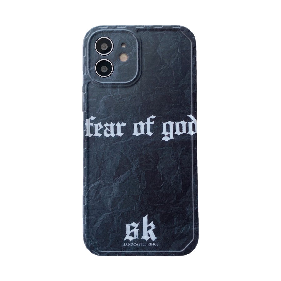 Ốp Điện Thoại Silicone Mềm Họa Tiết Fear of God Cho iPhone 14 Pro Max iPhone 13 Pro Max iPhone 12 Pro Max iPhone 11