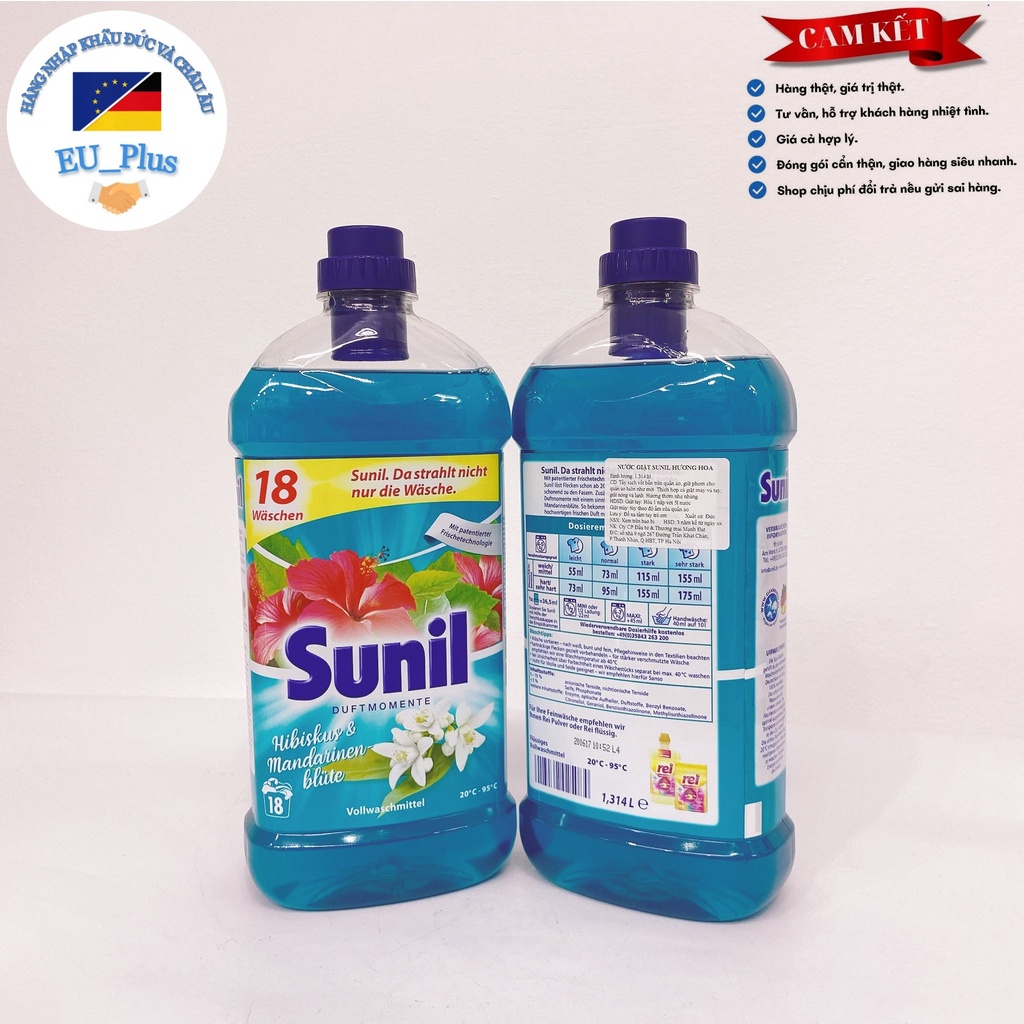 Nước giặt Sunil 1.314L - Đức - có 5 màu