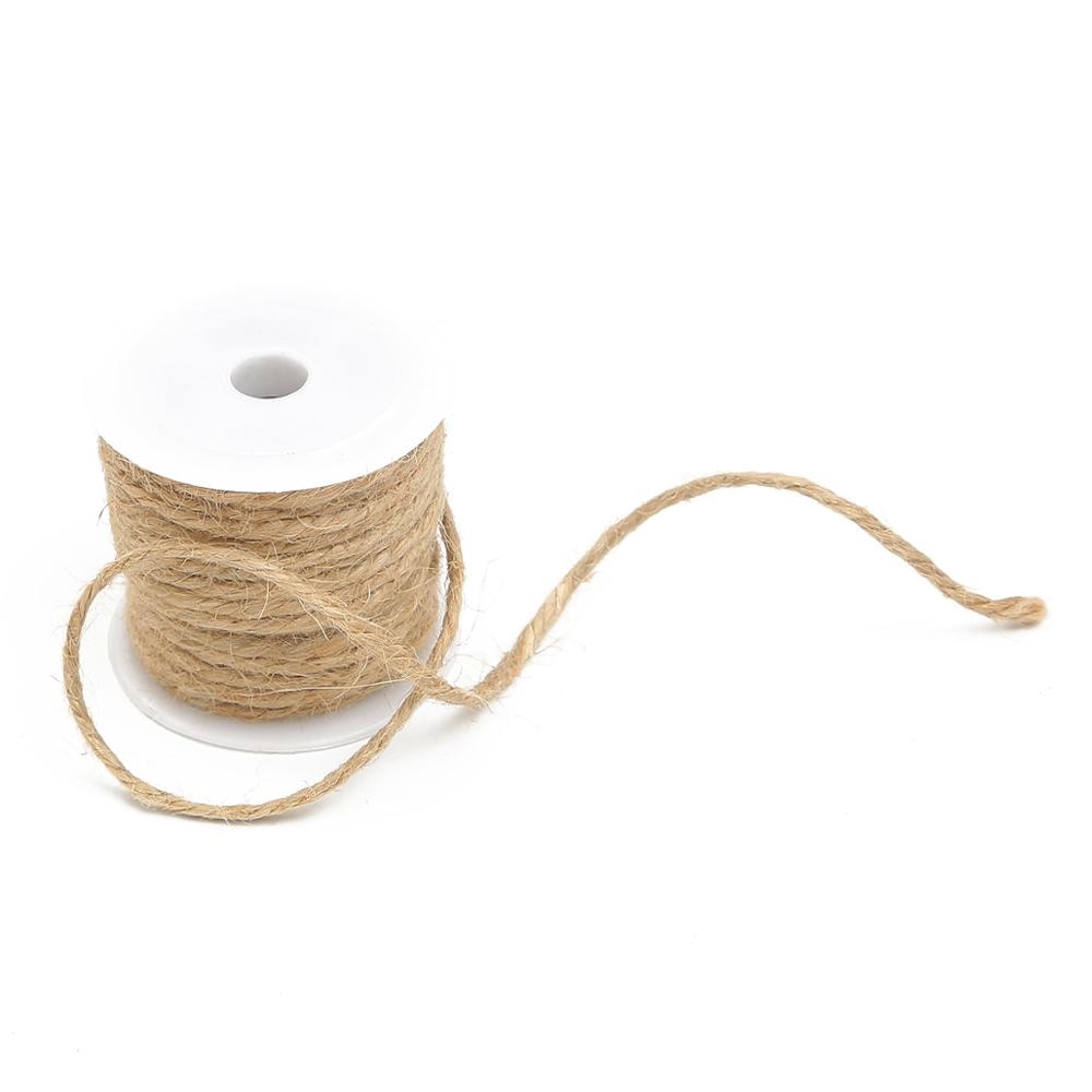 Cuộn dây gai dầu dài 5-15m dùng cho làm đồ thủ công trang trí đa chức năng