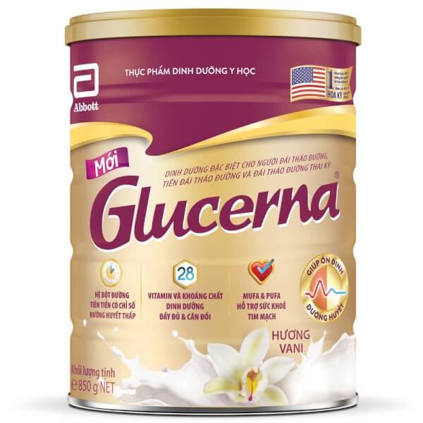 Sữa bột dành cho người bị tiểu đường Glucerna Abbott Vani - Hộp 850gr