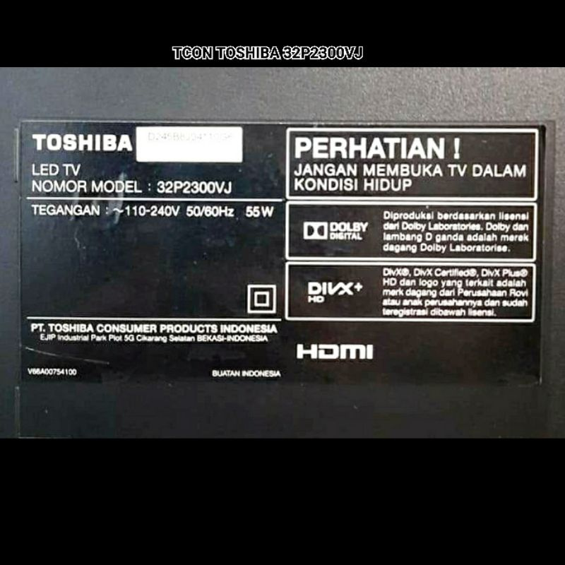 Tcon Đèn Led Tv Toshiba 32p2300vj 32p2300 Vj