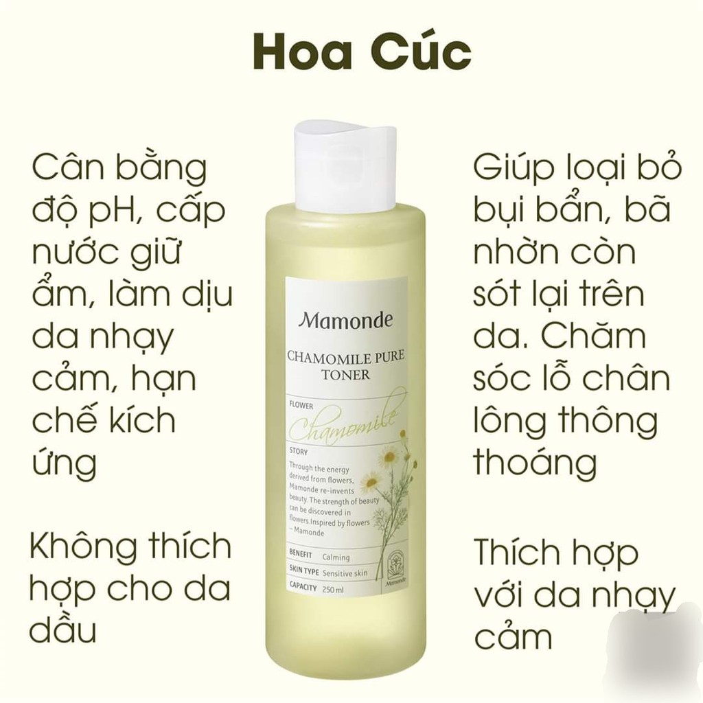 Nước Cân Bằng Mamonde Toner Mẫu Mới 250ml hàng mới về đủ mùi [date 2022] | BigBuy360 - bigbuy360.vn