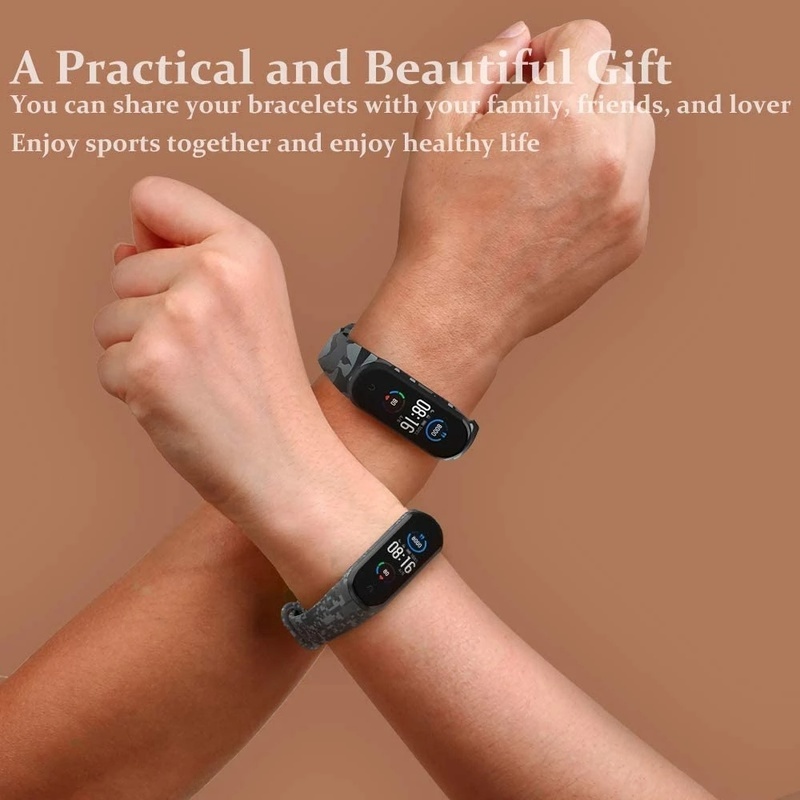 Dây Đeo Thay Thế Họa Tiết Rằn Ri Bằng Silicon Mềm Chống Thấm Nước Cho Đồng Hồ Thông Minh Mi Band 7