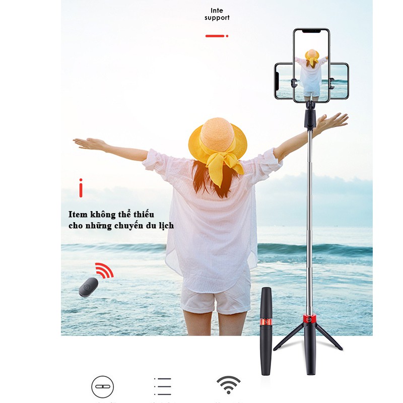 Tripod Điện Thoại 3 Chân Chống Rung, Gậy Chụp Hình Tự Sướng Selfie Bluetooth Đa Năng Yunteng, Quay Livestream Cao Cấp