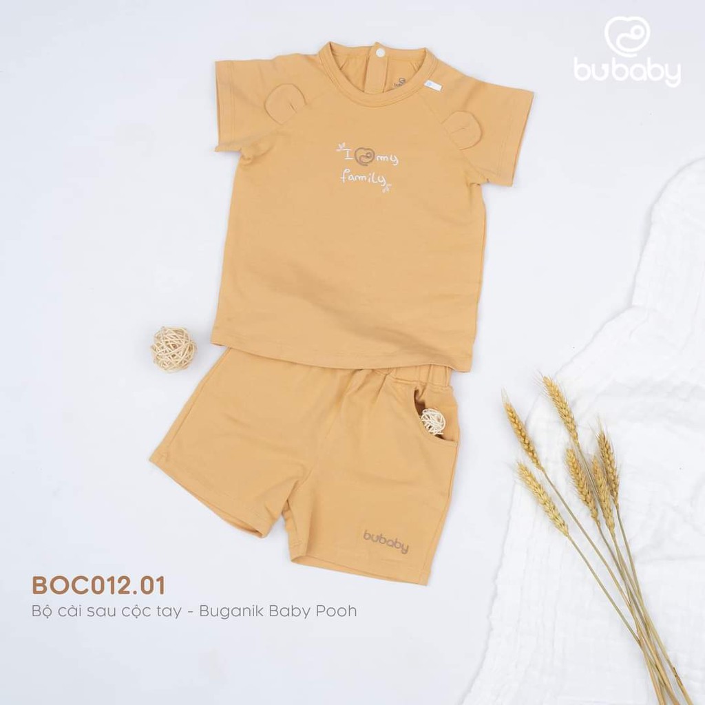 Bộ cộc tay Bu, Bubaby Buganik Baby Pooh 6m - 4Y