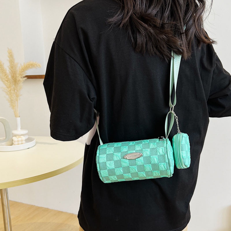 Túi Đeo Vai Họa Tiết Kẻ Sọc Nhiều Màu Sắc Thời Trang Cho Nữ