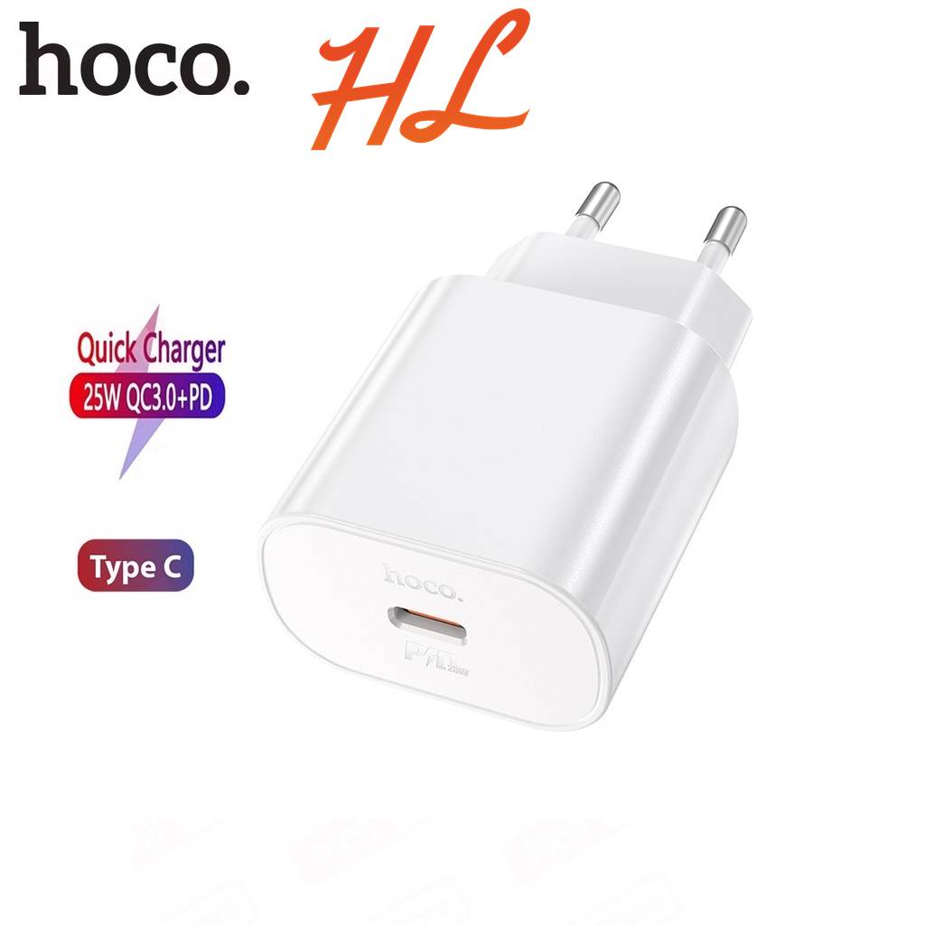 Cốc Sạc PD25W Hoco N22 - 1 cổng Type-C chất liệu cao cấp chống cháy - Hưng Long PC
