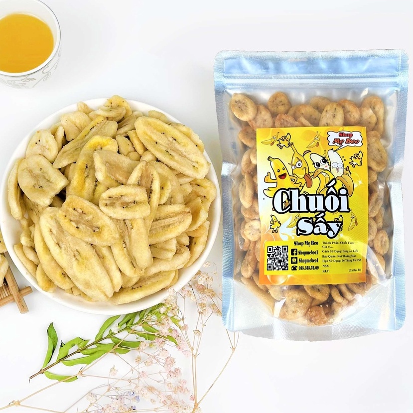 Chuối sấy giòn Đà Lạt xuất khẩu 500gr ăn cực ngon