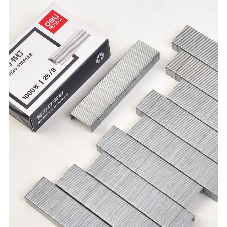 Ghim bấm DELI 0012S số 12 26/6 có thể đóng tới 25 tờ giấy