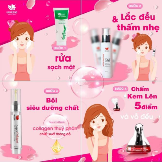 Nước Hoa Hồng Kiềm Dầu Se Khít Lỗ Chân Lông Whitening Toner Rose Chính Hãng Linh Hương 100ml