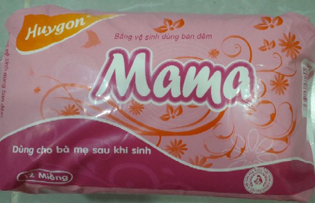 Gói 12 miếng băng vệ sinh Huygo Mama