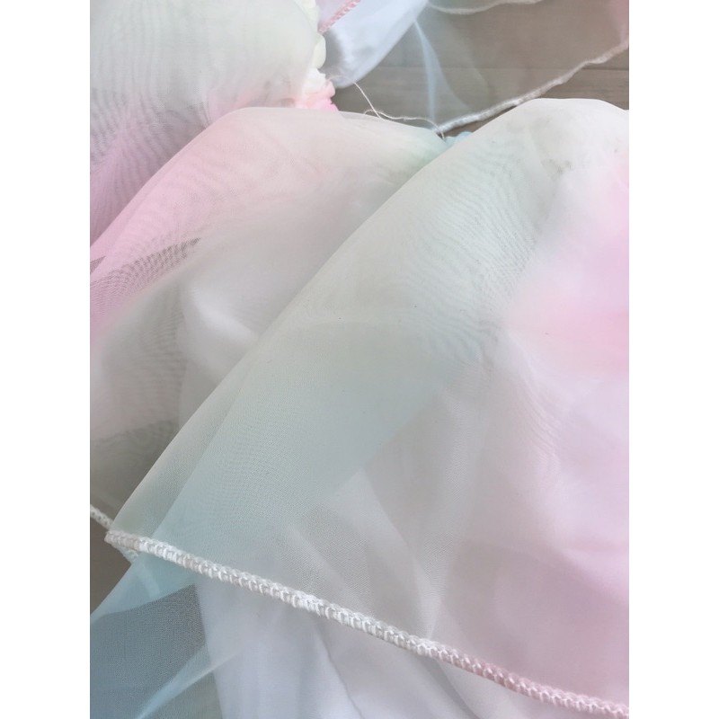 Áo bẹt vai voan kiếng phối màu siêu dễ thương aloha shop