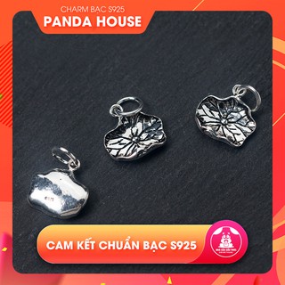 Charm bạc s925 hình lá sen size 12x12mm - Panda House