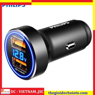 Tẩu sạc ô tô thương hiệu cao cấp philips dlp3530n - hàng cao cấp