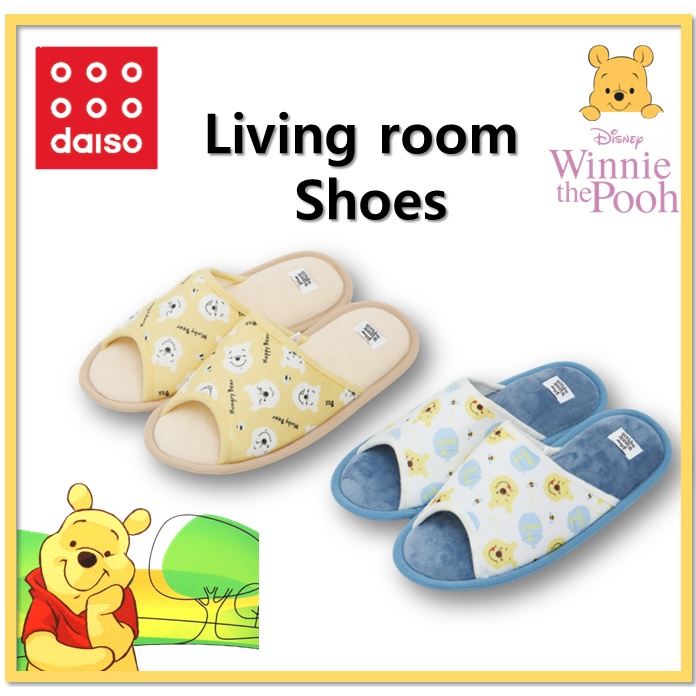 DAISO Giày Winnie The Pooh Phong Cách Hàn Quốc Hiện Có 2 Màu