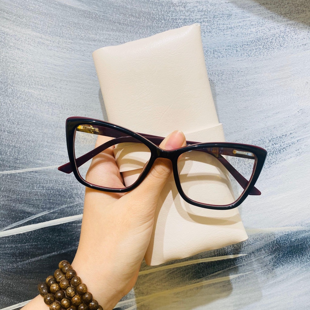 Gọng kính nhựa acetate thời trang nam nữ cao cấp dáng mắt mèo OURESS 8391