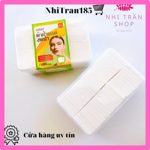 Hộp 1000 miếng bông tẩy trang nội địa thái lan SROGET