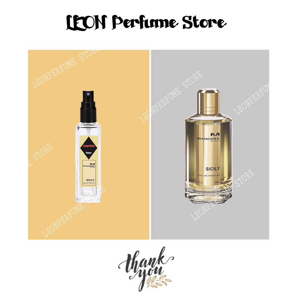 💎LEON💎 Mẫu thử nước hoa mancera sicily 10ml dạng xịt