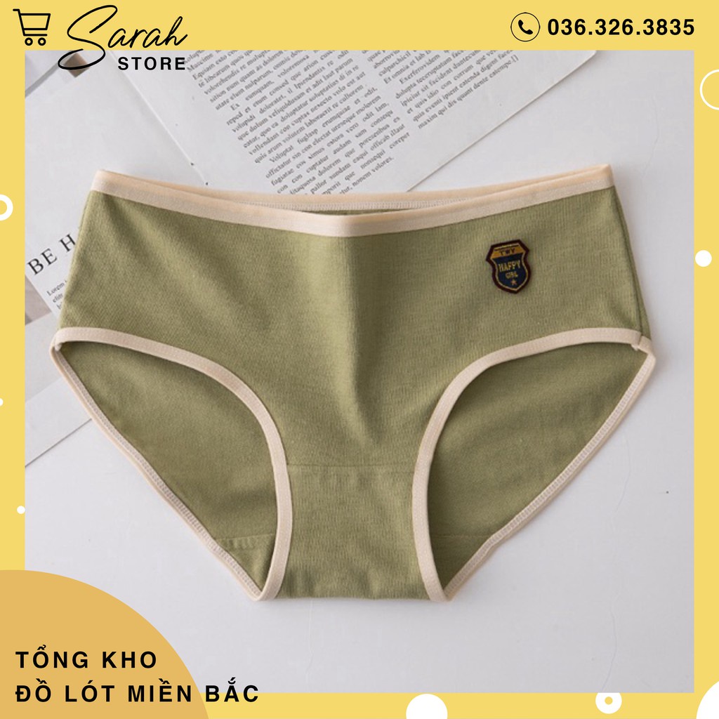 Quần Lót Nữ Cotton Happy Girl Mịn Chất Lượng Cao Cấp Được Chọn Màu