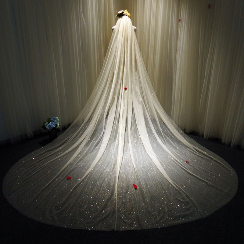 Mạng Che Mặt Siêu Dài Dạng Lưới Lấp Lánh Sang Trọng Cho Nữ ONERI