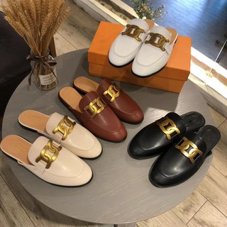 Sục lười da mũi tròn quai xích tods