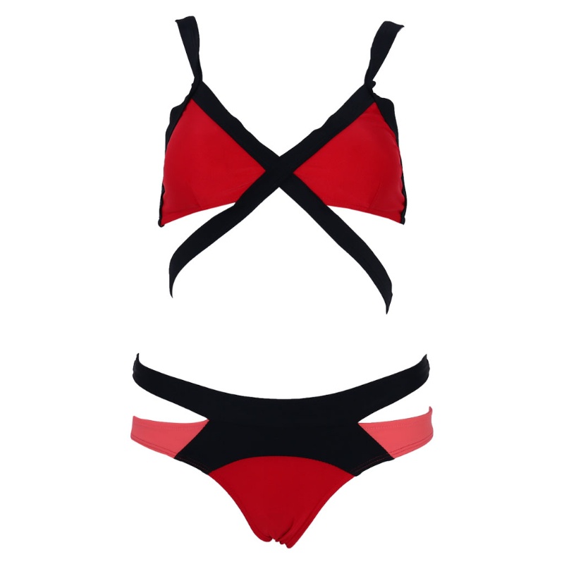 Bộ Đồ Bơi Bikini Hai Mảnh Có Dây Nâng Ngực Nhiều Màu Sắc