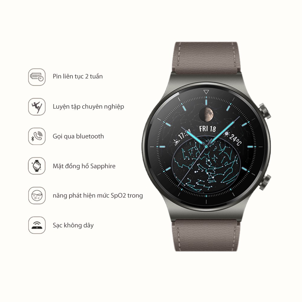 Đồng hồ thông minh HUAWEI WATCH GT 2 Pro | Pin liên tục 2 tuần | Sạc không dây | WebRaoVat - webraovat.net.vn