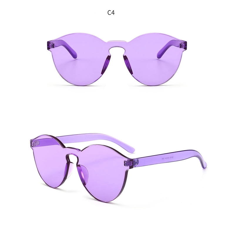 Kính Râm Tròng Trong Suốt Không Viền Kiểu Dáng Đơn Giản Thời Trang