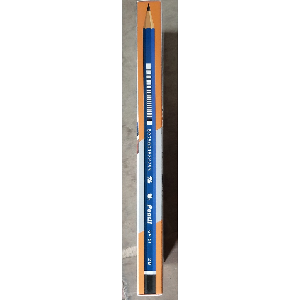 Hộp 10 chiếc bút chì gỗ 2B màu ngẫu nhiên