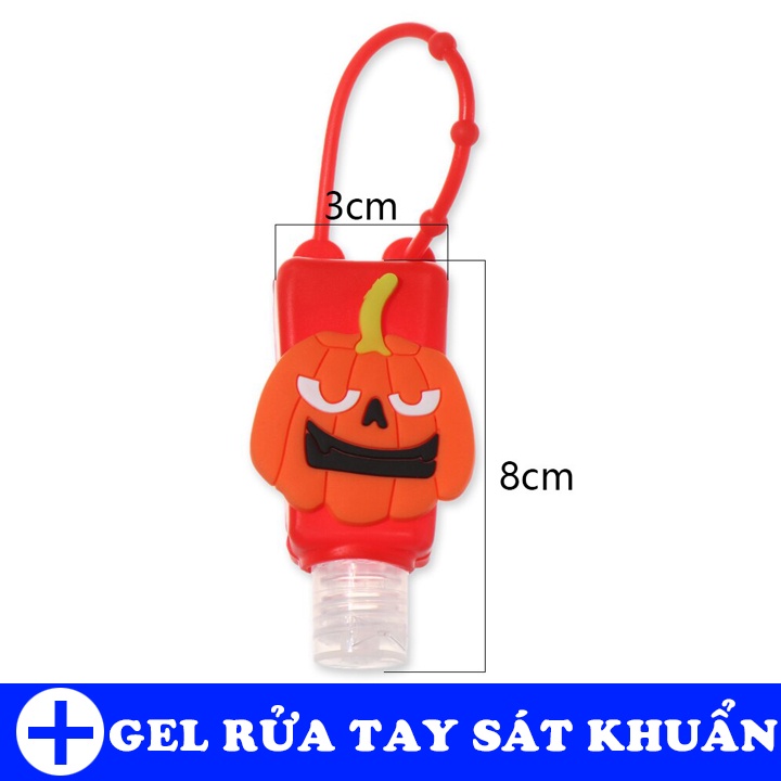 Móc khóa chai gel rửa tay kháng khuẩn hoạt hình cute tiện dụng