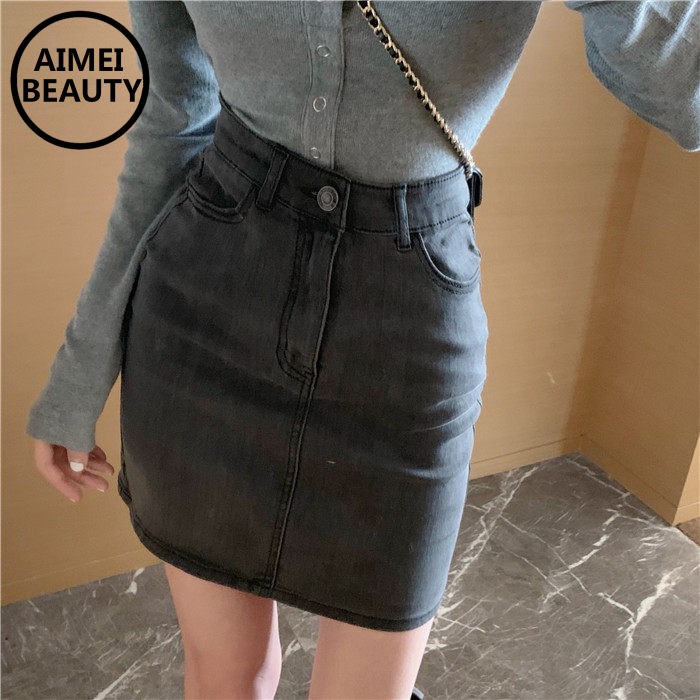 Chân váy denim chữ A thiết kế trẻ trung năng động thời trang cho nữ