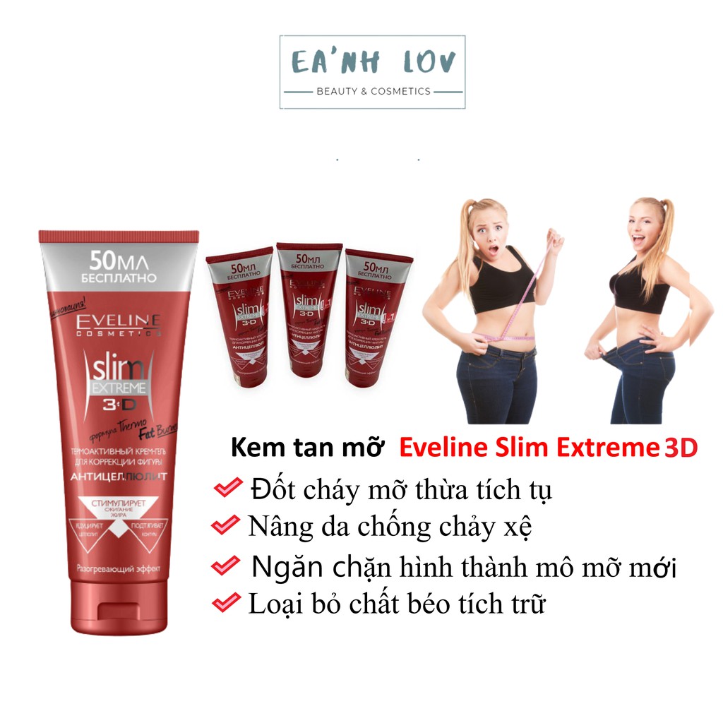 Kem tan mỡ eveline slim extreme 3D (màu đỏ) MP01