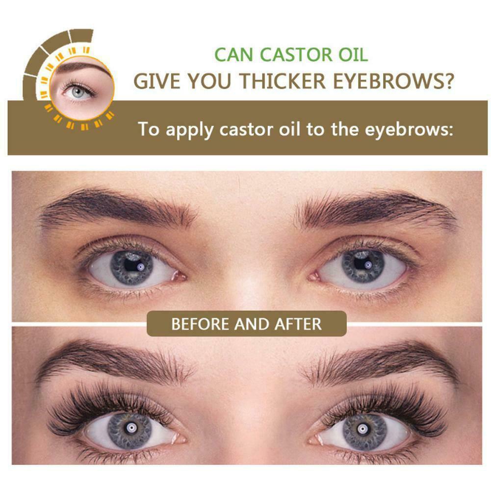 [Hàng mới về] Dầu thầu dầu hữu cơ 100% kích thích mọc lông mi / lông mày kèm cọ J0X0